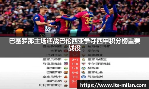 巴塞罗那主场迎战巴伦西亚争夺西甲积分榜重要战役